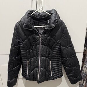 GUESS women’s Charcoal Puffer Coat
